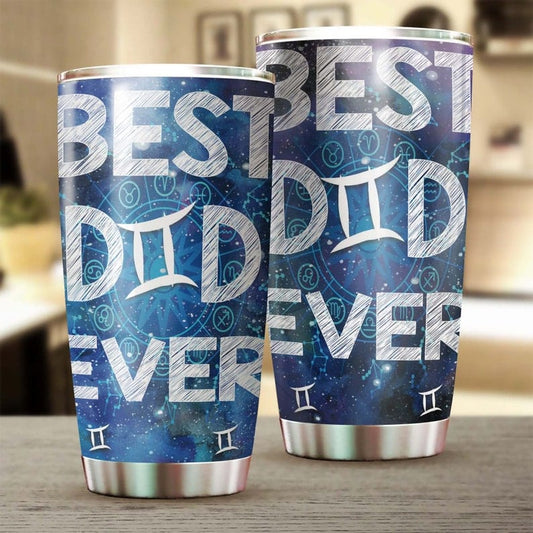 Vaso para el Día del Padre con el signo del zodiaco Géminis: el mejor papá del mundo