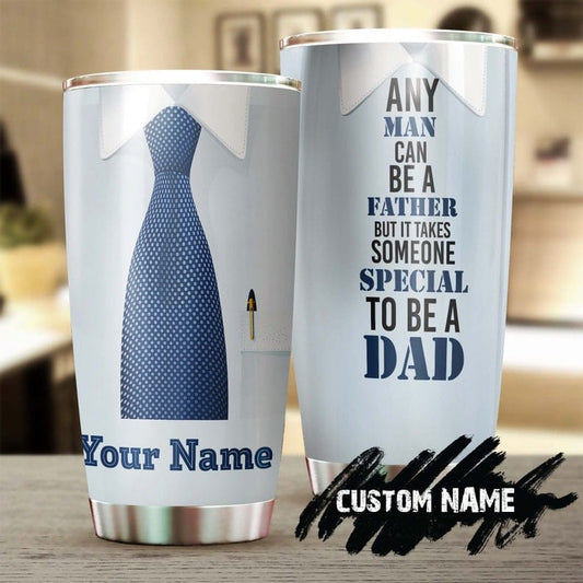 Vaso personalizado para el Día del Padre con el texto "Se necesita alguien especial para ser papá"