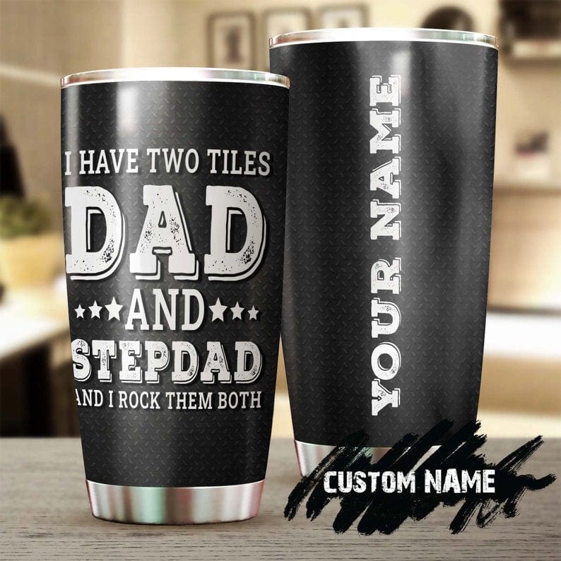 Personalized Gift For Stepdad, Bonus Dad Father's Day Tumbler