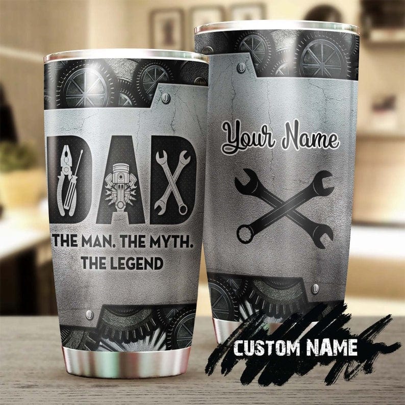Personalized The Man The Myth The Legend Mechanic Father's Day Tumbler
