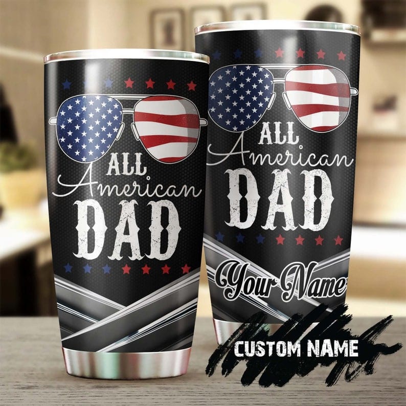 Personalized All American Dad Father's Day Tumbler