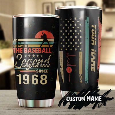 Personalized The Myth The Baseball Legend Father's Day Tumbler