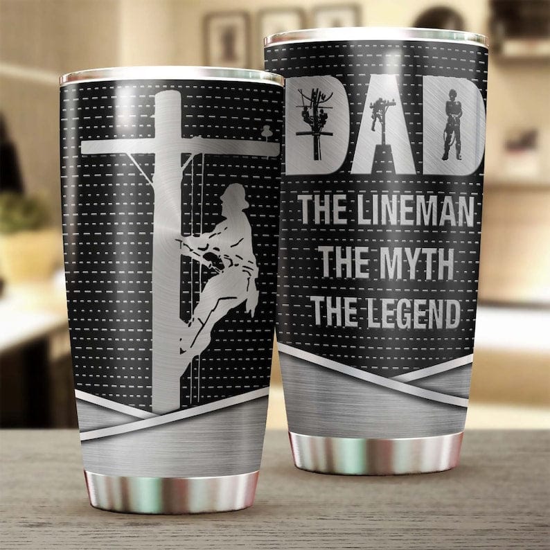 The Lineman The Myth The Legend Father's Day Tumbler