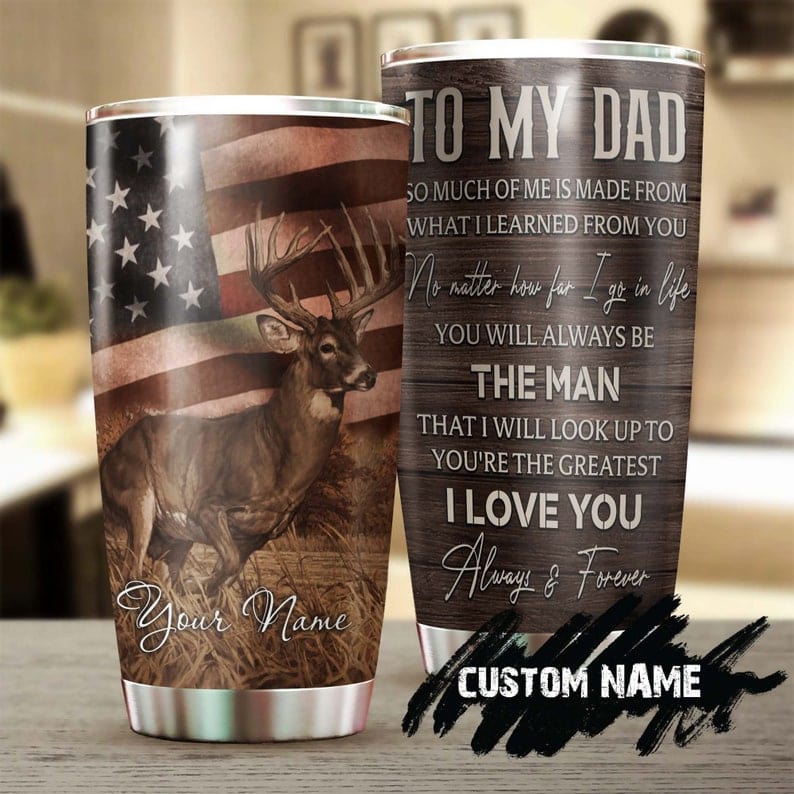 Personalized To My Dad Hunting Deer Father's Day Tumbler