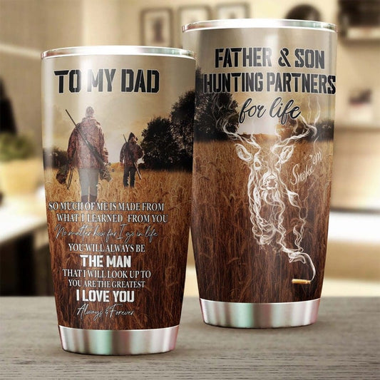 Vaso para el Día del Padre: Padre e hijo, compañeros de caza de por vida
