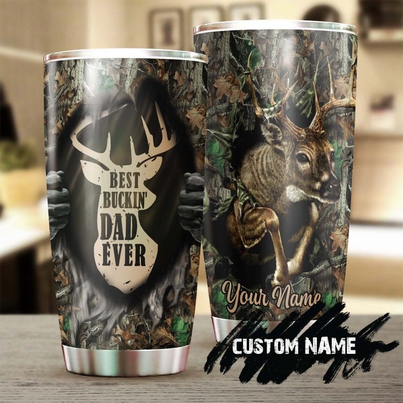 Personalized Deer Best Bucking Dad Ever Father's Day Tumbler