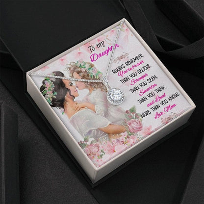 Para mi hija, collar de esperanza eterna de mamá: recuerda siempre que eres más valiente de lo que crees, más fuerte de lo que pareces, más inteligente de lo que piensas