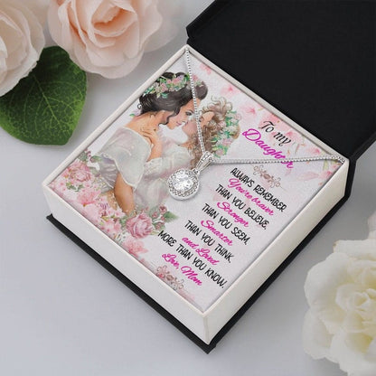 Para mi hija, collar de esperanza eterna de mamá: recuerda siempre que eres más valiente de lo que crees, más fuerte de lo que pareces, más inteligente de lo que piensas
