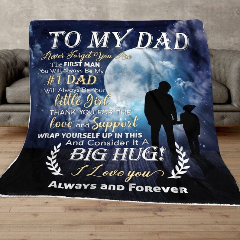 To My Dad Gift From Daughter Father's Day Blanket