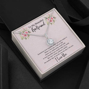 To My Beautiful Girlfriend Necklace - The Luckiest Day Of My Life Was The Day I Met You