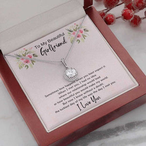 To My Beautiful Girlfriend Necklace - The Luckiest Day Of My Life Was The Day I Met You