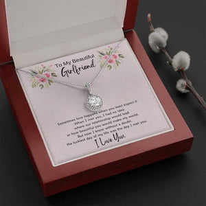 To My Beautiful Girlfriend Necklace - The Luckiest Day Of My Life Was The Day I Met You