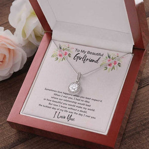 To My Beautiful Girlfriend Necklace - The Luckiest Day Of My Life Was The Day I Met You