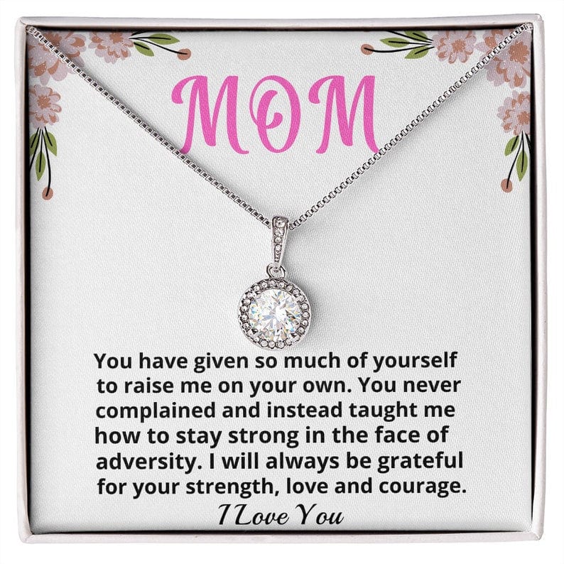 Mom Necklace From Her Child - I Will Always Be Grateful For Your Strength, Love And Courage