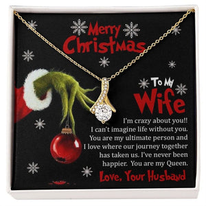 Merry Christmas To My Wife Necklace - You're My Queen I Love Where Our Journey Together Has Taken Us