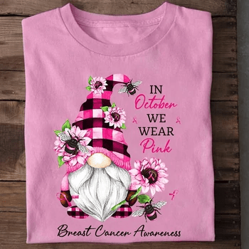 In October We Wear Pink, Gnomes Breast Cancer T Shirts