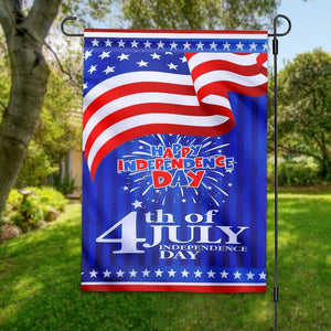 Bandera para el hogar y el jardín del 4 de julio, feliz día de la independencia