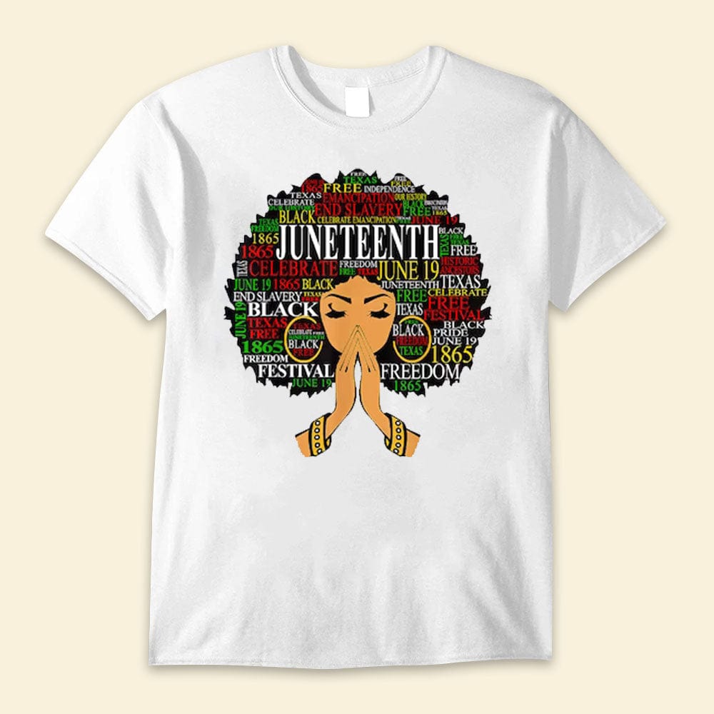 Afro Black Woman Juneteenth Shirts