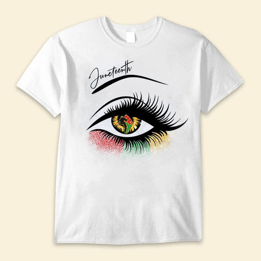 Camisetas Juneteenth con ojos