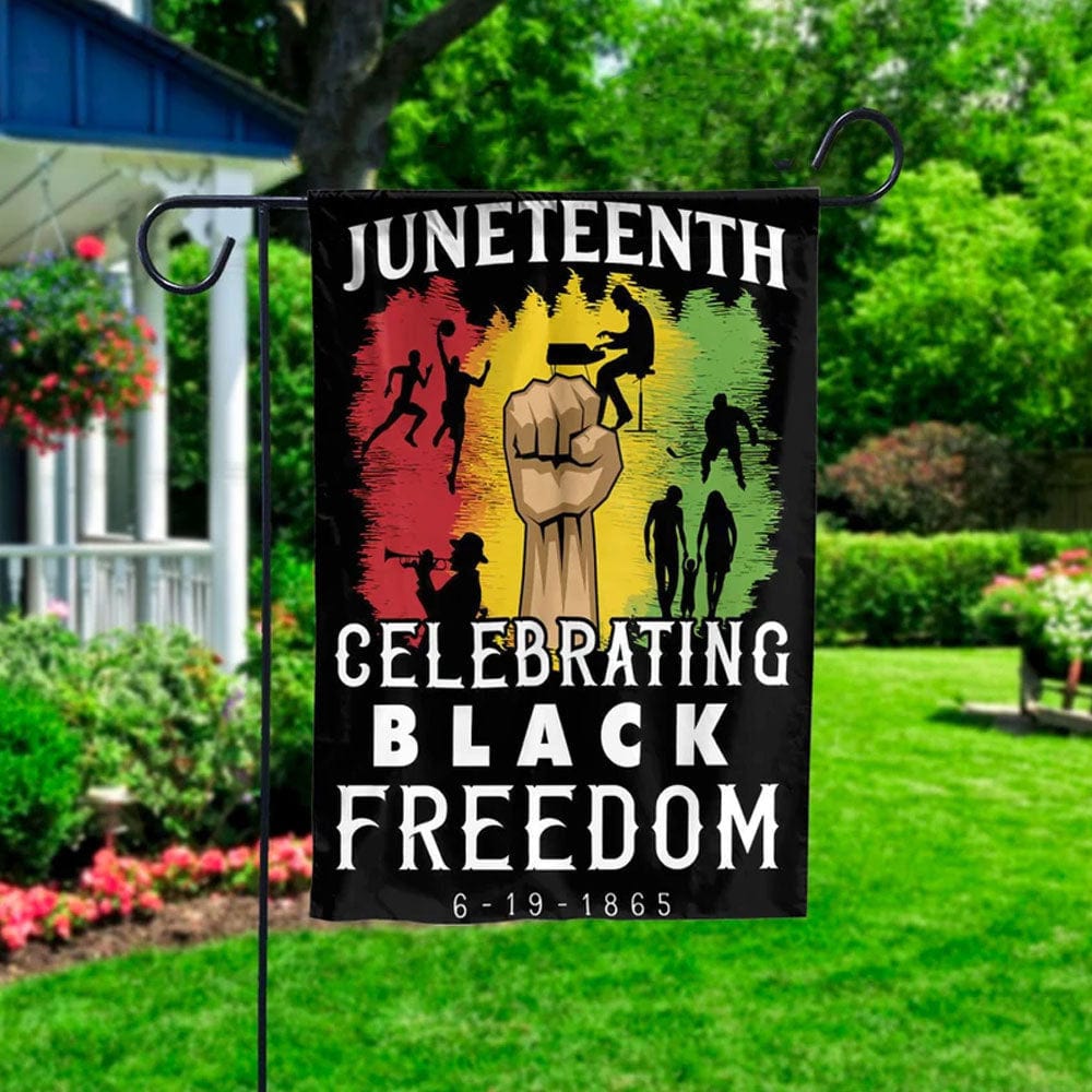 Celebrando la libertad de los negros Bandera de la casa y el jardín del Juneteenth