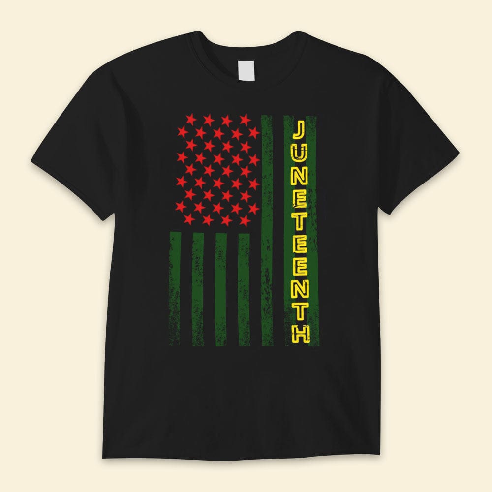 Camisetas de Juneteenth con la bandera estadounidense