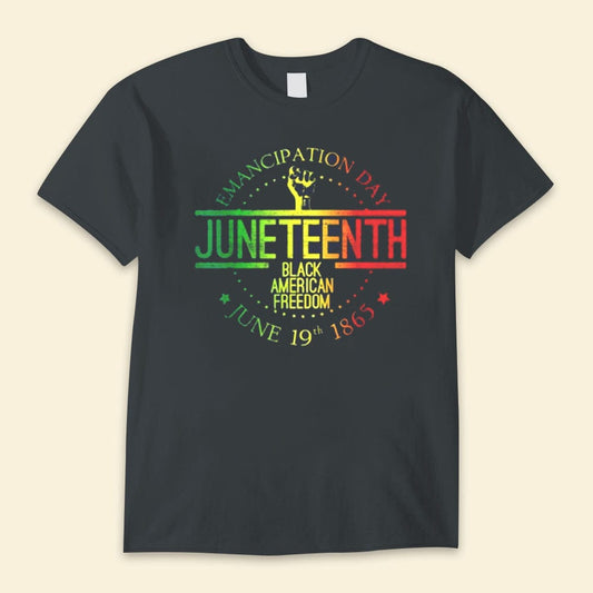 Camisetas de la libertad de los negros estadounidenses conmemorativas del Juneteenth