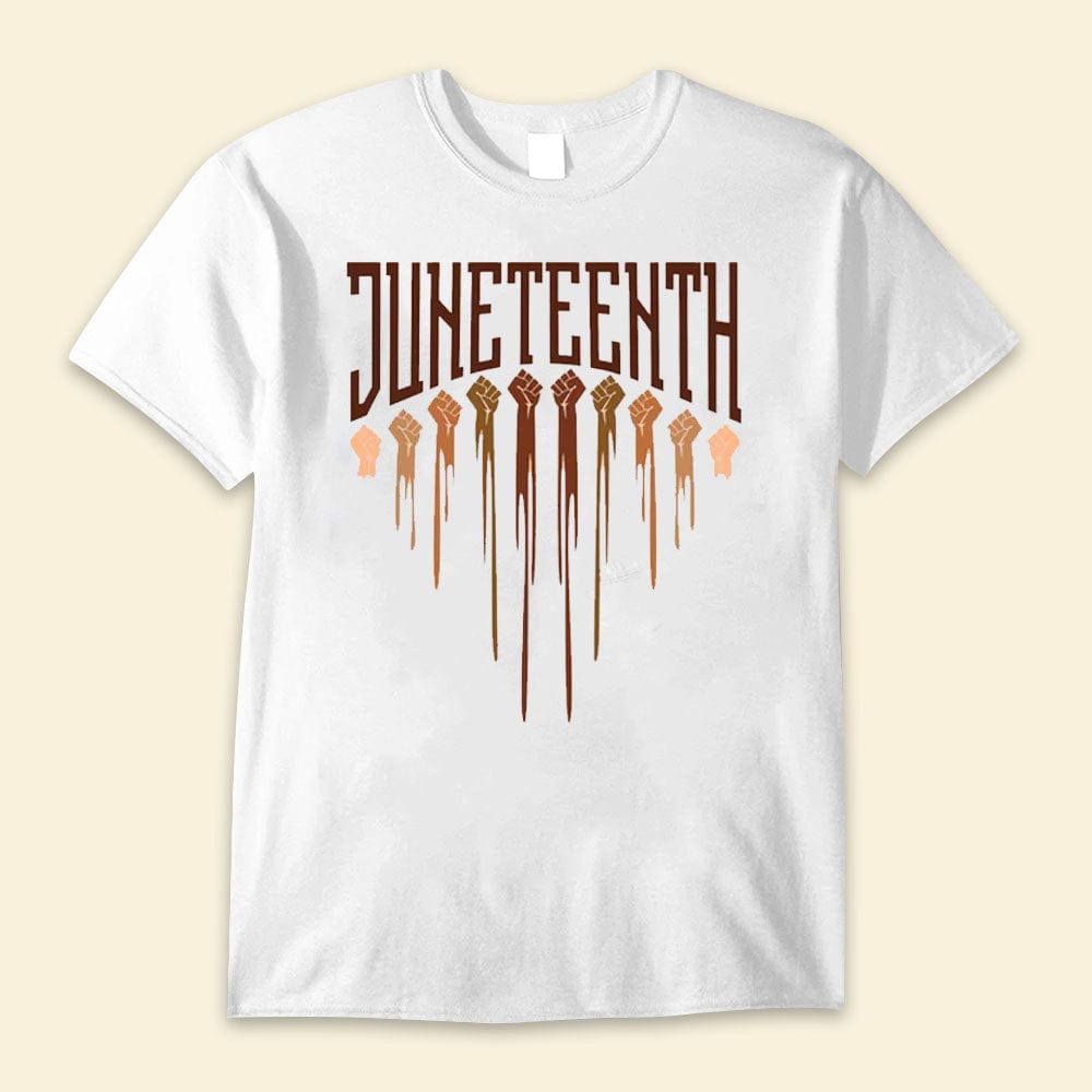 Camisetas de Juneteenth con diseños de diferentes razas