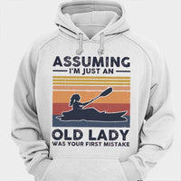 Assuming I'm Just An Old Lady Was Your First Mistake Vintage Kayaking Shirt