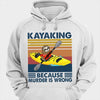 Kayaking Because Murder Is Wrong Vintage Sloth Shirts