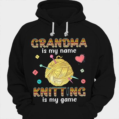 Mi nombre es abuela Tejer es mi juego Camisetas