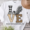 Love Lacrosse Mom Life Leopard Shirts