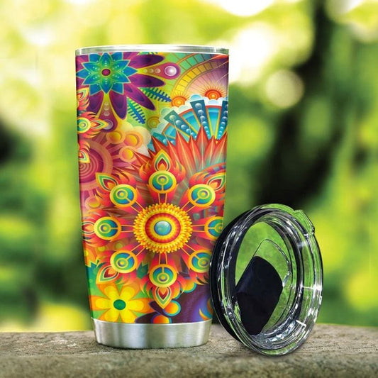 Colorful Pattern Hippie Tumbler