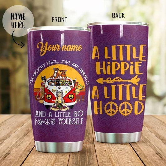 Personalized A Little Hippie A Little Hood Tumbler
