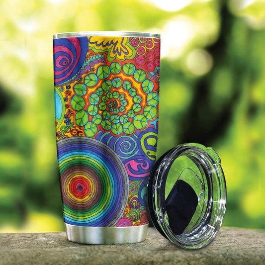 Colorful Pattern Hippie Tumbler