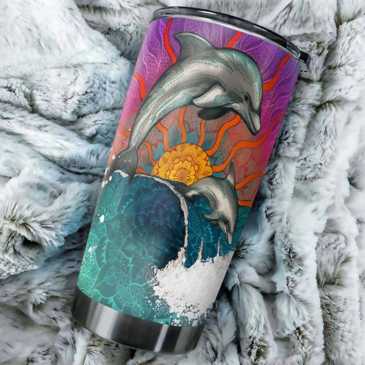 Dolphin Hippie Tumbler