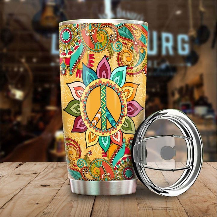 Vaso hippie de la paz