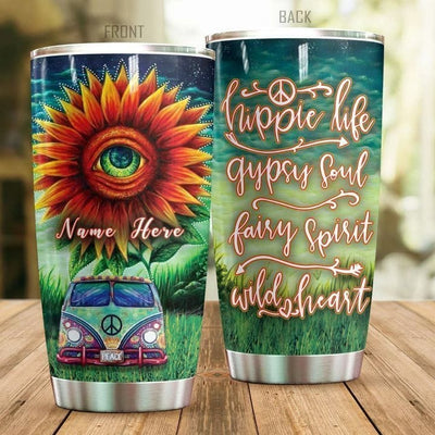 Personalized Gypsy Soul Hippie Life Tumbler