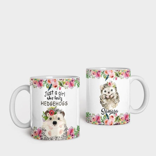 Taza personalizada "Sólo una chica que ama al erizo"