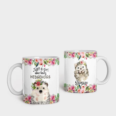 Personalized Just A Girl Who Loves Hedgehog Mug