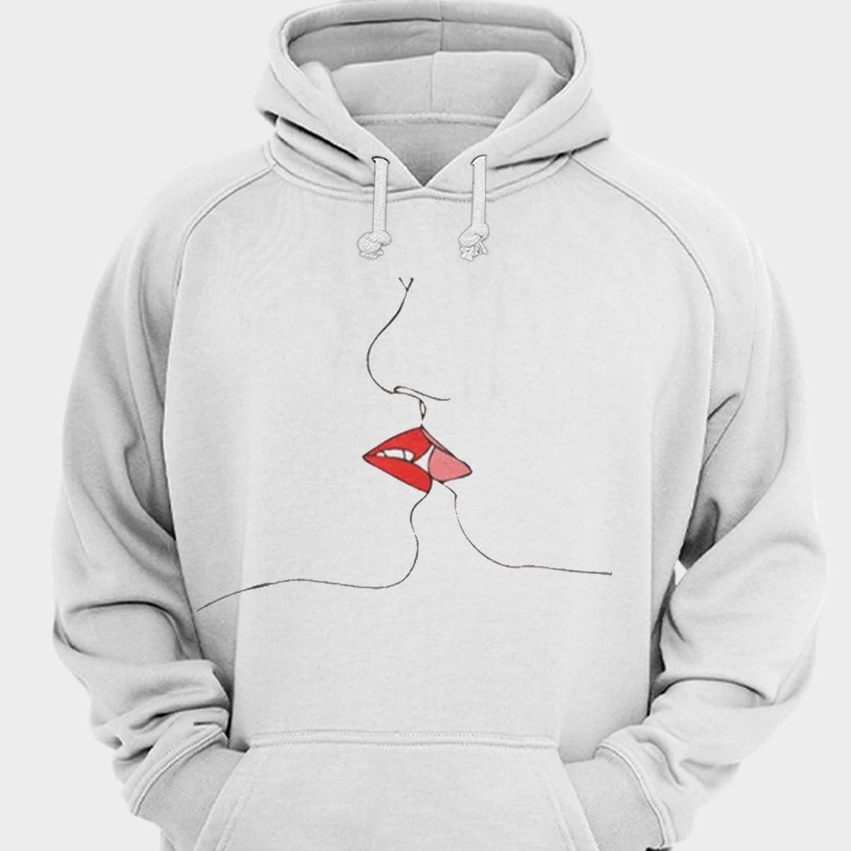Camisetas LGBT con arte lineal de besos lésbicos