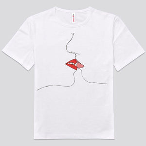 Lesbian Kissing Line Art LGBT Shirts