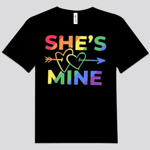 Camisetas LGBT para parejas "Soy suya", "ella es mía"