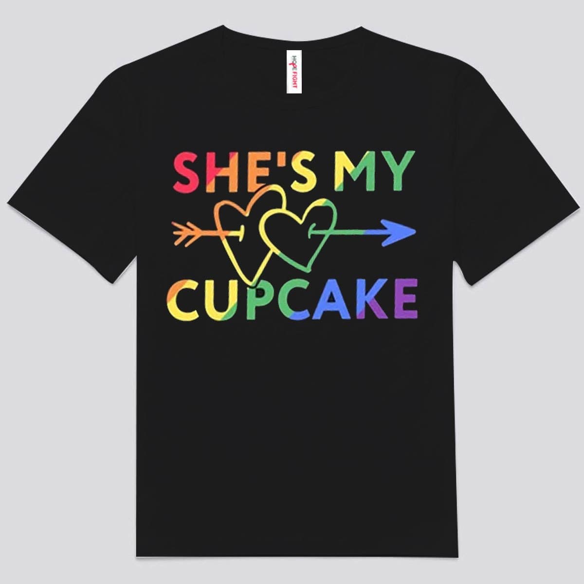 Camisetas LGBT de pareja Ella es mi cupcake Ella es mi mariposa