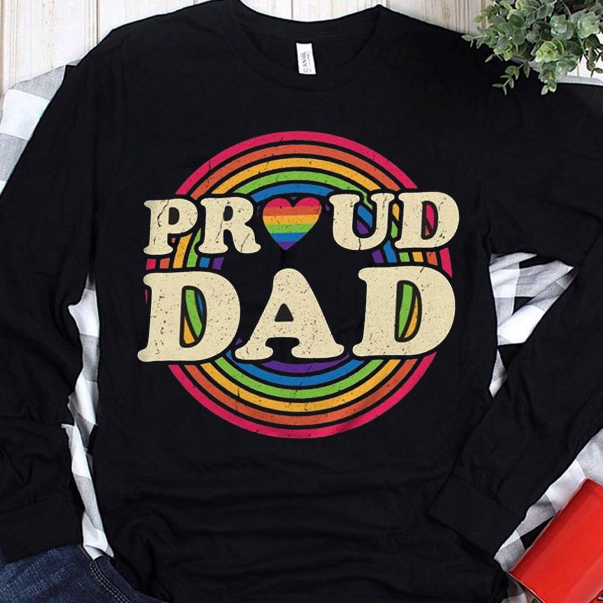 Camisetas LGBT con el orgullo de papá arcoíris