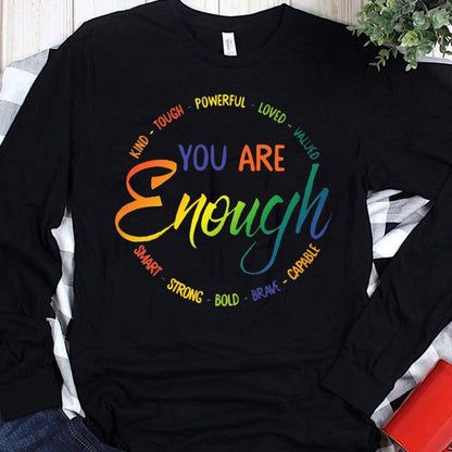 Camisetas LGBT "Eres suficiente"
