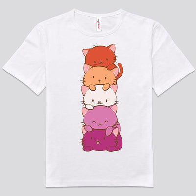 New Lesbian Pride Flag Cat LGBT Shirts