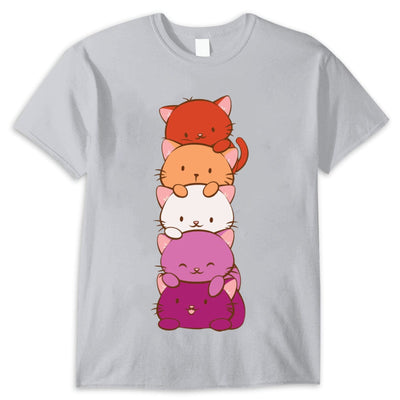 New Lesbian Pride Flag Cat LGBT Shirts