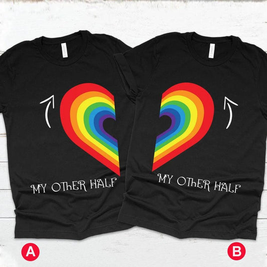 Camisetas LGBT de pareja de lesbianas de mi otra mitad
