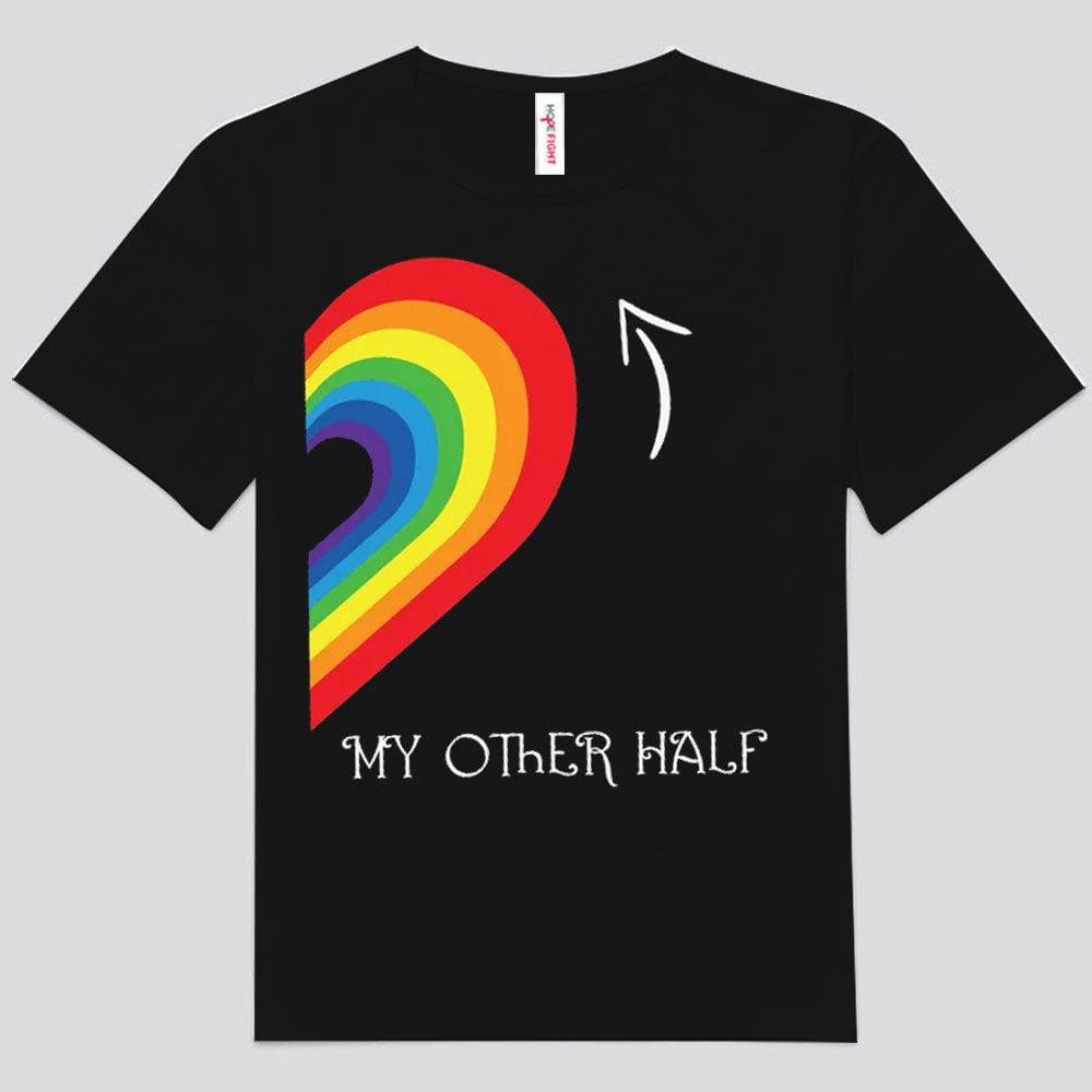 Camisetas LGBT de pareja de lesbianas de mi otra mitad