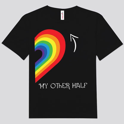 Camisetas LGBT de pareja de lesbianas de mi otra mitad